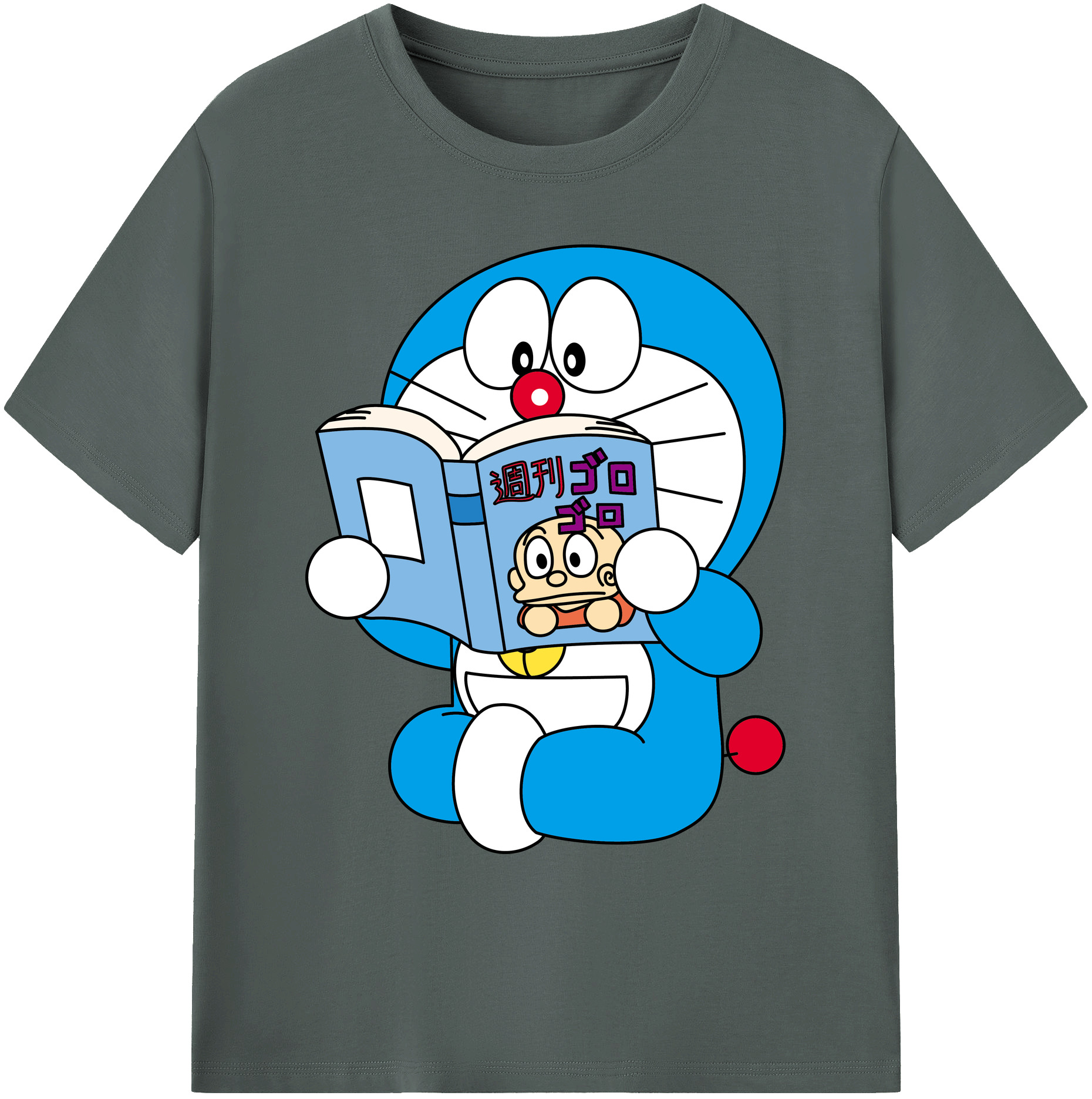 （画像用） ドラえもん Doraemon 綿100％ メンズ半袖Tシャツ｜肌触りやわらか＆通気性